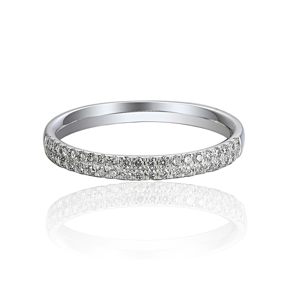 0.33ct diamond half eternity ring, H, SI2, set in platinum