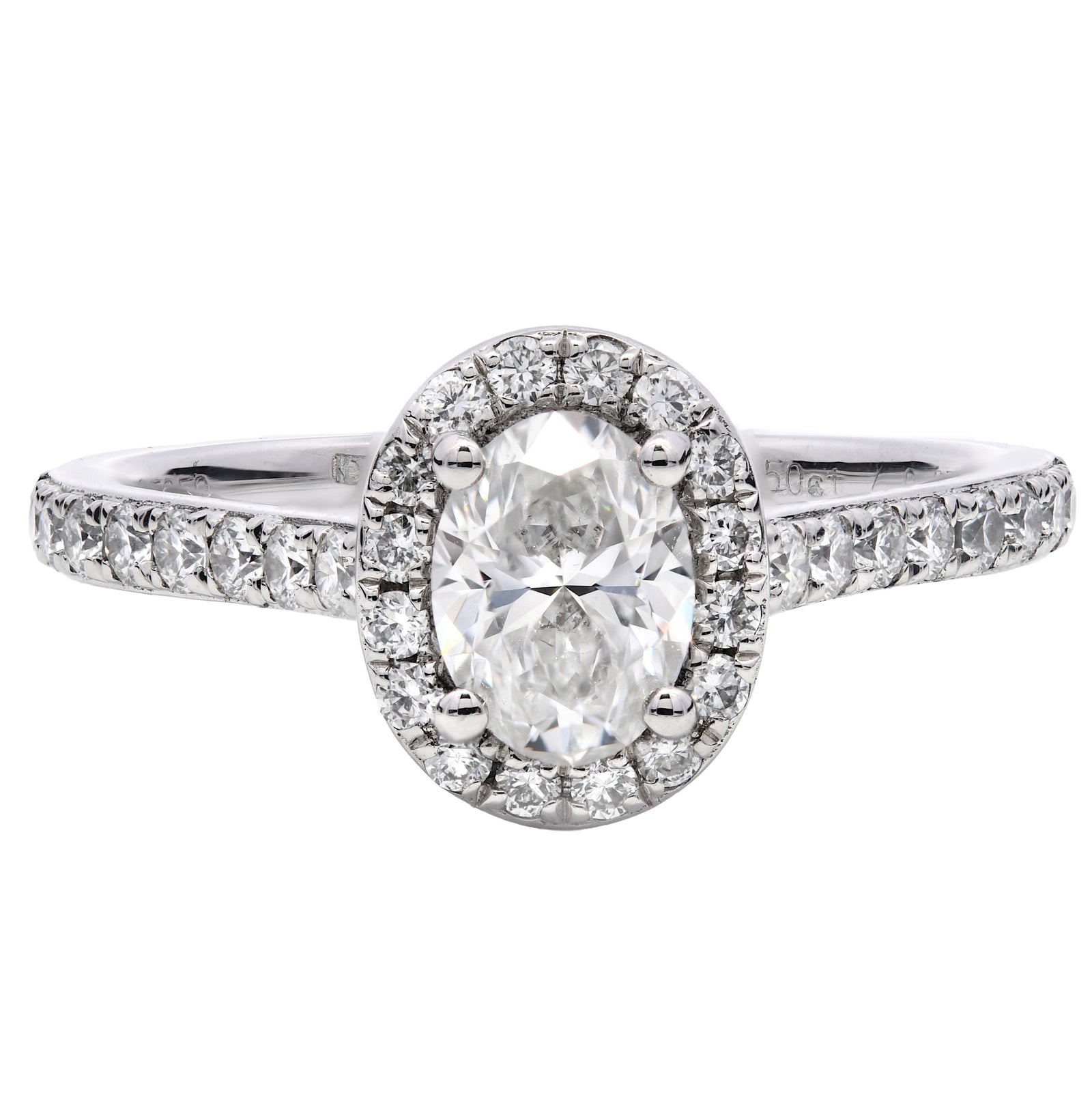 SOLD - 0.87ct natural diamond engagement ring, oval cut, F colour, VS1 clarity, GIA certified. Platinum
