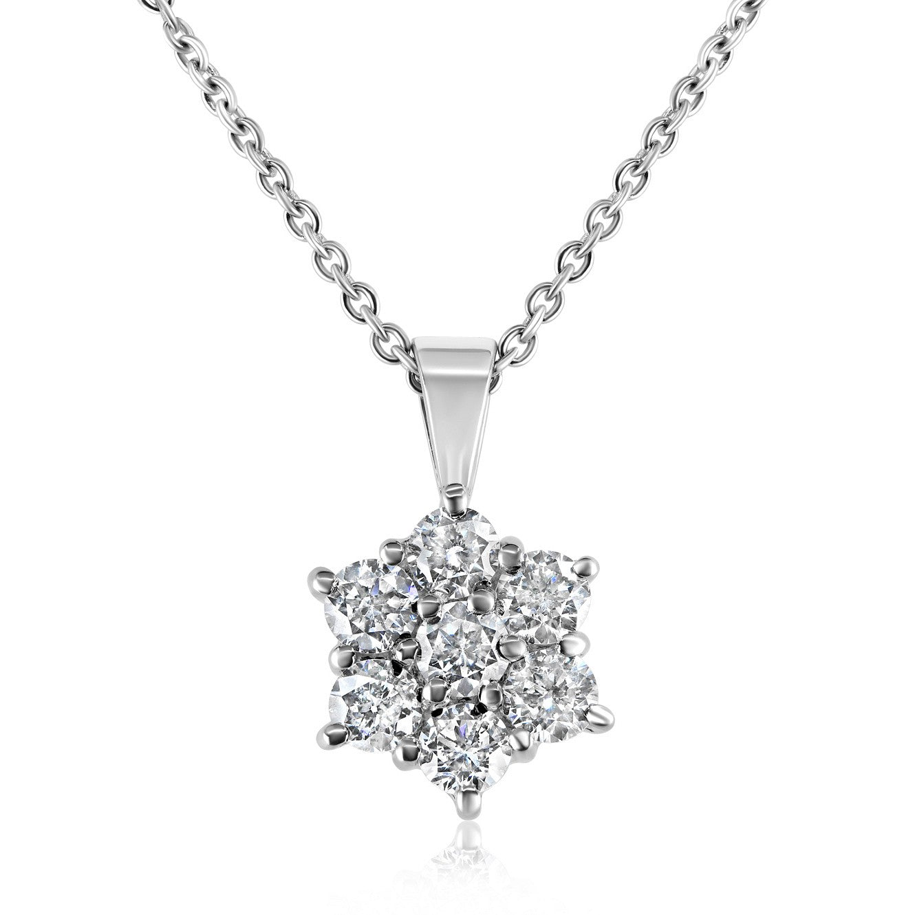 0.33ct round brilliant diamond pendant set in 18ct white gold, G/H colour, SI clarity