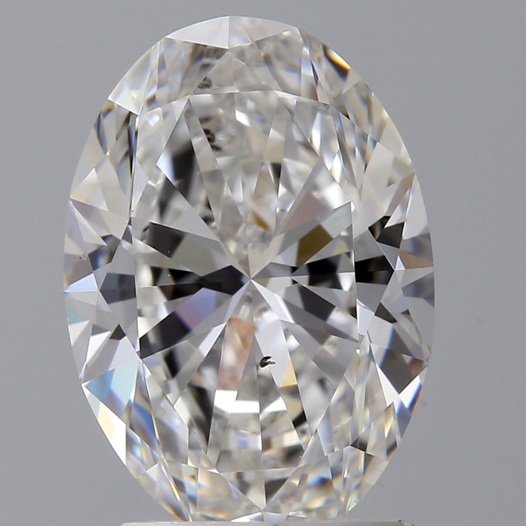 Natural diamond, oval cut, 2.01ct, E colour, SI1 clarity, GIA certified