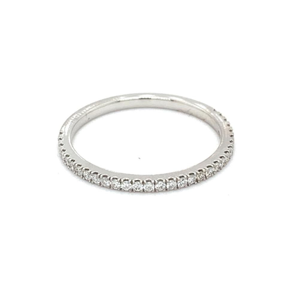 0.21ct round brilliant diamond eternity ring, platinum, G/H colour, SI clarity
