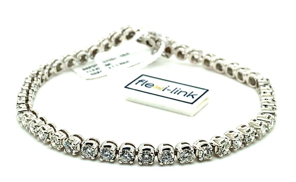 2.00ct round brilliant cut diamond tennis bracelet, 18kt white gold, G/H colour, SI clarity
