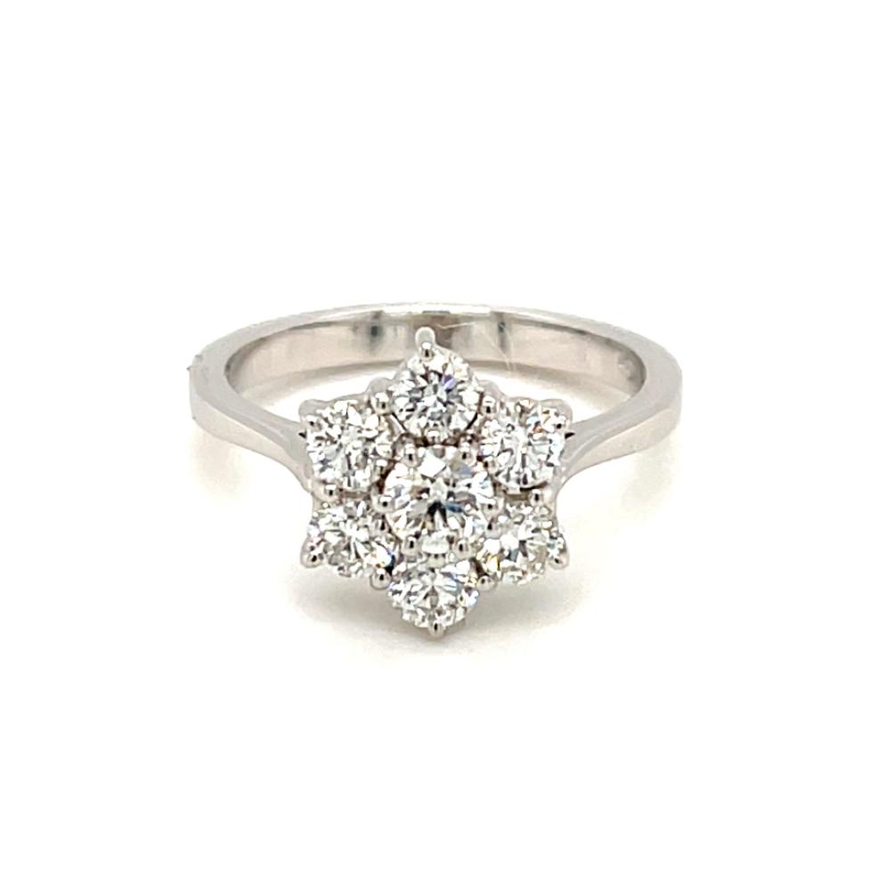 1.05ct round brilliant diamond engagement ring, 18kt white gold, G/H colour, SI clarity