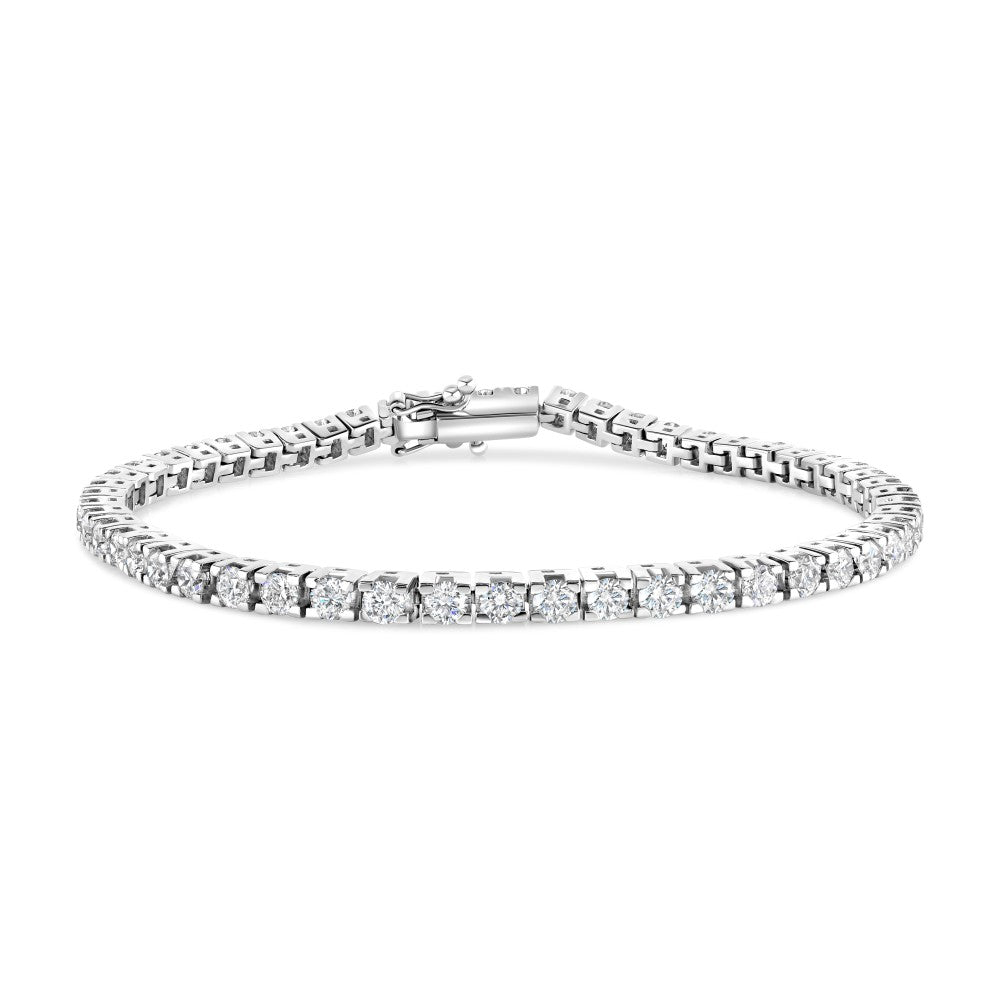 3.04ct round diamond tennis bracelet set in 18ct white gold