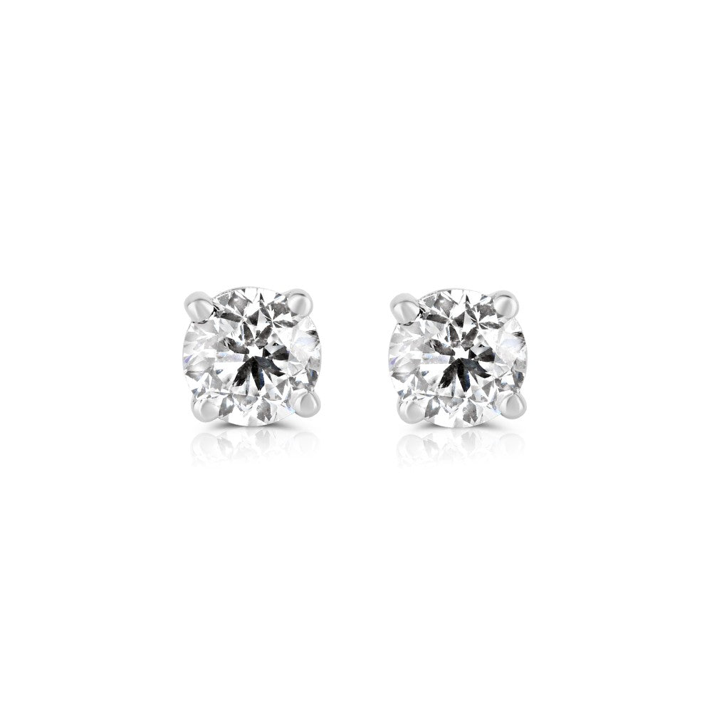 1.25ct diamond stud earrings set in 18ct white gold