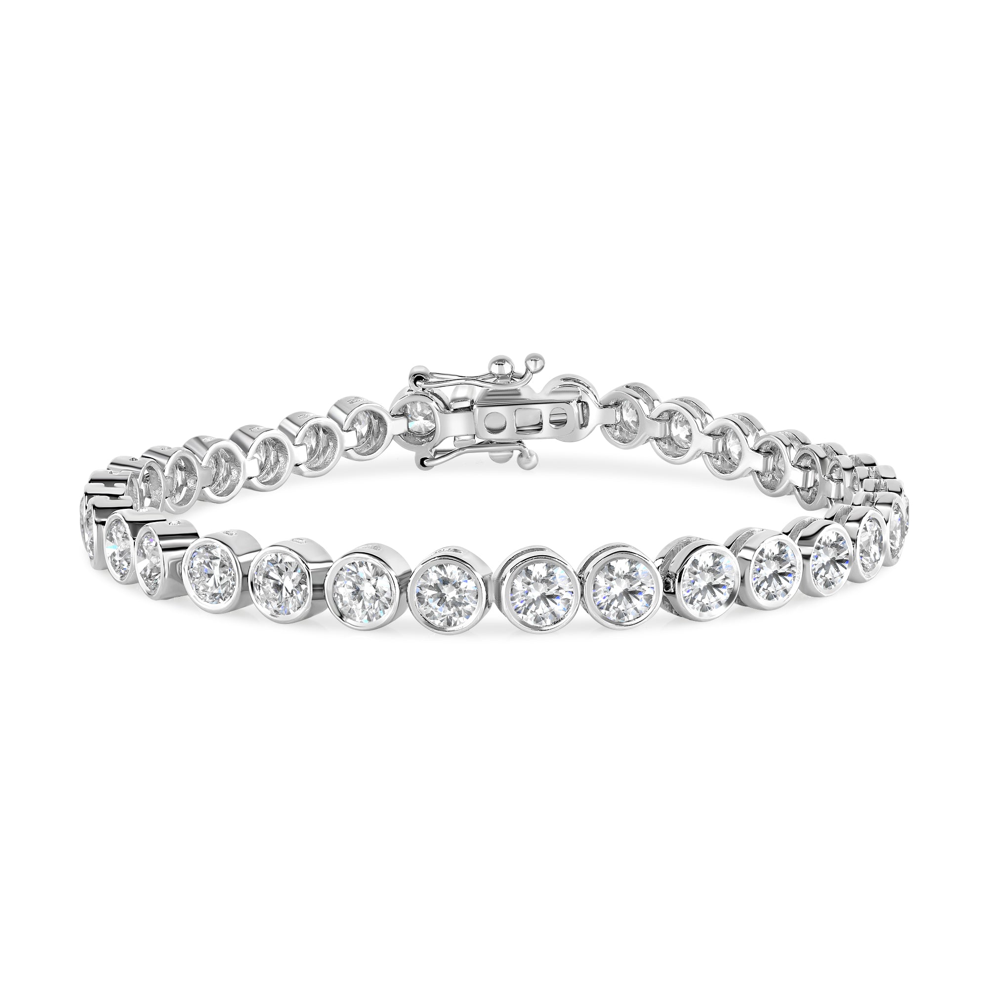 3.01ct round brilliant cut diamond tennis bracelet, 18kt white gold, G/H colour, SI clarity
